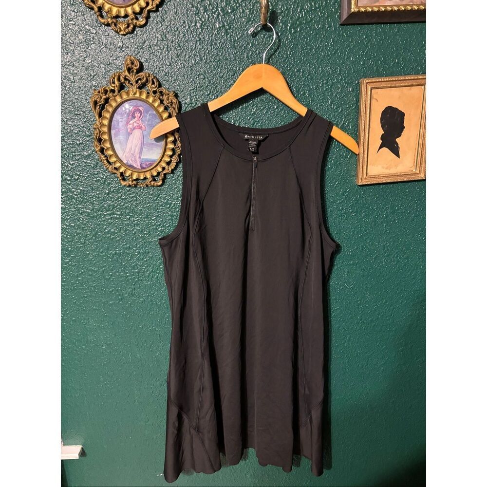 Athleta Black Sleeveless Mini Dress